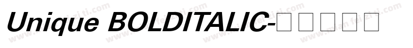 Unique BOLDITALIC字体转换